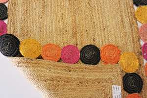 Tapis festonné en jute naturelle Tapis festonné bohème Tapis en jute tissé à la main pour maison luxueuse - Product Image 4