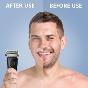 Cabezal de Repuesto de Doble Cuchilla para Afeitadora Eléctrica Compatible con la Afeitadora Mti Grooming, Plateado, para Uso Facial y Corporal, Lavable - Product Image 3