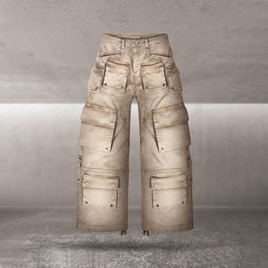 Jeans DiZNEW 2025 con Diseño Patchwork para <span class=keywords><strong>Hombre</strong></span>, Diseño de Alta Calidad, Moderno y con Sentido de la Moda, Lavado Único - Product Image 1