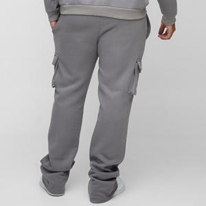 New Custom Lightweight Polyester/Cotton Waterproof Winter <b>Men's</b> Track Flared <b>Jogger</b> Pants OEM Wide Straight Leg Washed - Product Image 3