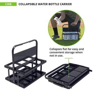 Haute qualité personnalisé sport voyage Camping fête 2L porte-bouteille d'eau en plastique pliable pliable léger écologique - Product Image 4