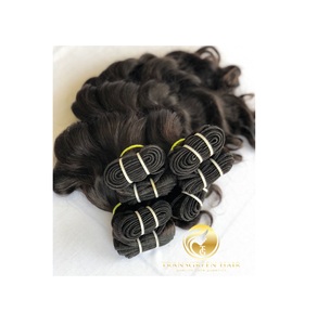 Temple indien brut meilleure qualité supérieure cheveux humains vague de corps lâche faisceau de trame couleur naturelle doux soyeux Remy vierge en gros cuticule - Product Image 1