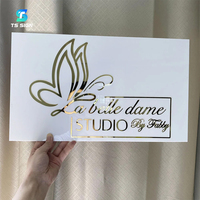 Plaque en acrylique personnalisée avec le nom de votre entreprise, logo commercial, plaque en plastique pour salons de beauté, enseigne murale de bureau