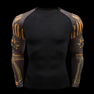 Camisa lisa de gimnasio para hombre, de algodón, de gran tamaño, manga corta, entrenamiento, Fitness, ajuste informal, ropa deportiva de entrenamiento atlético, Top de Culturismo - Product Image 1