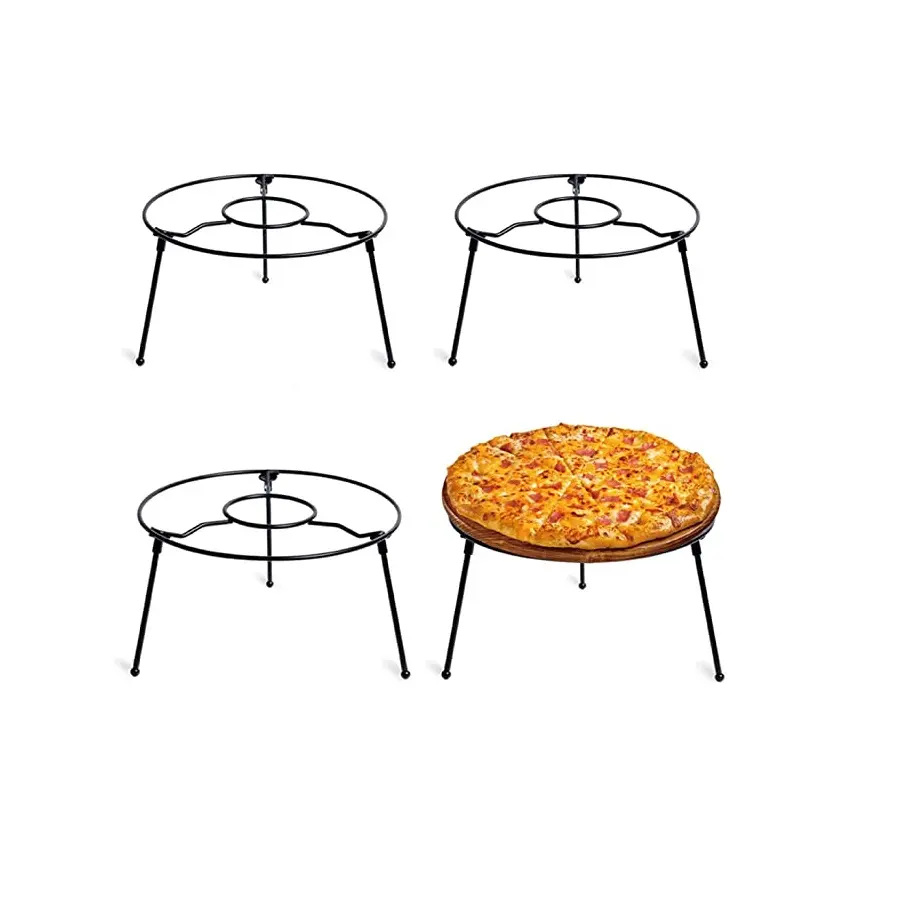 Metal pizza pan titular stand Display Racks Mais alta qualidade metal Wire Pizza Pan Display Racks E Stands