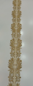 Bordure en dentelle brodée ethnique indienne, paillettes dorées, strass, perles, couleur personnalisée écologique, vêtements, chaussures, textiles de maison, sacs - Product Image 3