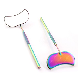 Espejos de extensión de pestañas multifuncionales de alta calidad Espejo de inspección de pestañas de acero inoxidable Embalaje y diseño personalizados - Product Image 3