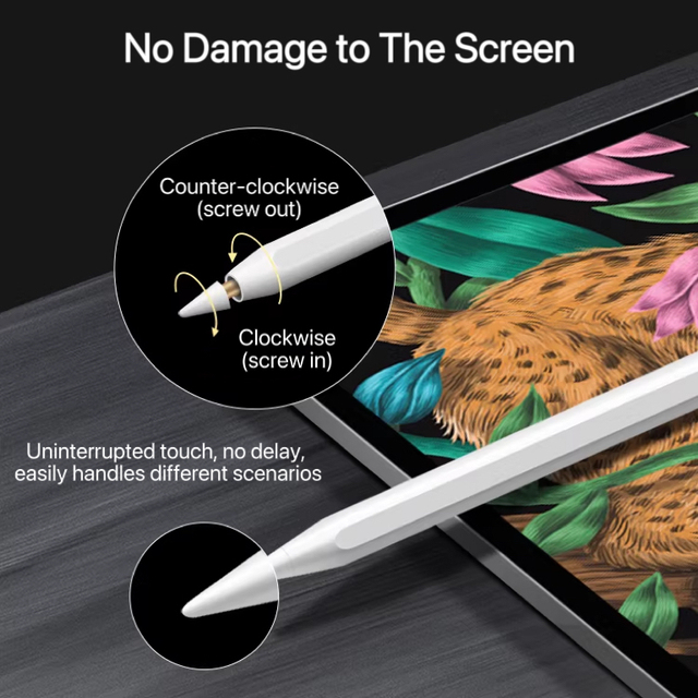 Anti-accidental Touch Capacitive Pen Tilt Angle Sensing Palm Rejection Metal Plastic Replaceable Tip Magnetic Charging CE/FCC