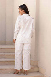 ชุดเชือก2ชิ้นสำหรับผู้หญิงเสื้อแฟนซีและกางเกงเลานจ์2ชิ้นทันสมัยสำหรับฤดูร้อน - Product Image 3