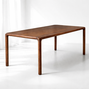 LUMEN <b>Solid</b> Mango <b>Wood</b> Rectangle Dining <b>Table</b> | Japandi Modern Design for Home Furniture | 10-Year Warranty 8-Seater - Product Image 1
