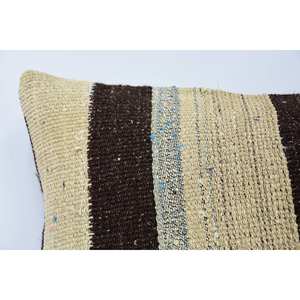 16x24 Beige Laine Kantha Patchwork Oreiller De Luxe Floral Vintage Impression Soie Tissé Coussin Portable pour Literie - Product Image 2