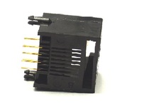 AMJ-16XRDXX145-72 Prise modulaire RJ45 DIP 6PXC à angle droit, plaquée or, contact inversé, 14,5H, communication de données, UL94V-0