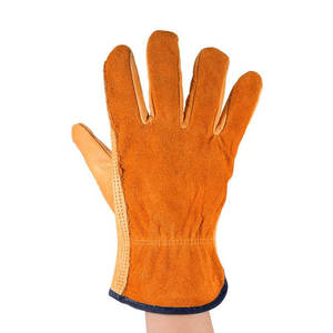 Gants de travail en cuir de mouton, gants de protection pour soudeurs, gants de sécurité pour jardiniers, motards, conducteurs, gants résistants à l'usure - Product Image 4