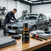 ECOWAY Paris Silver Medal X3, Revestimiento Cerámico de Polisilazano 9H con Patente Certificada en Taiwán, C516-MS para Protección de Pintura de Automóviles, 30 ml, Vidrio