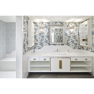 Custom Eco-Friendly Non-Toxic Contemporary Kitchen Bathroom Vanity Tops Artificial Quartz Countertops Prefab Cut Carrara - Product Image 2