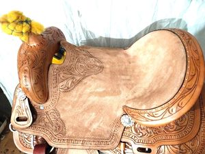 Silla de Montar Occidental de Cuero Marrón de Primera Calidad, Hecha a Mano, para Equitación y Carreras de Caballos, a un Precio Accesible - Product Image 3