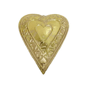 Ensemble nouvellement décoratif de 2 coeurs suspendus en métal pour la maison et la décoration de Noël couleur cuivre personnalisé fait à la main - Product Image 3