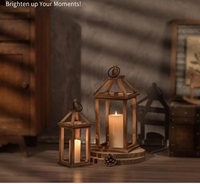 Lanterne en bois artisanale, Pâques, écologique, parfumée, durable, décoration d'intérieur, en gros