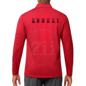 Service OEM – Nouveauté : T-shirts de compression légers, respirants et confortables pour hommes, grandes tailles, coupe ajustée, avec fermeture éclair 1/4, à prix abordable - Product Image 2