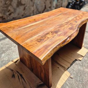 Mesa de Comedor de Acacia Maciza con Borde Natural, Patas de Madera Ecológicas Hechas a Mano, para Uso en el Hogar y Hoteles - Product Image 3