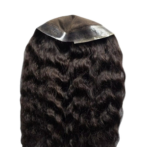 Topper de Cabello Humano Remy 100% con Ondas Profundas y Monofilamento para Mujer, Cabello Taz BD Importado de Bangladés - Product Image 1