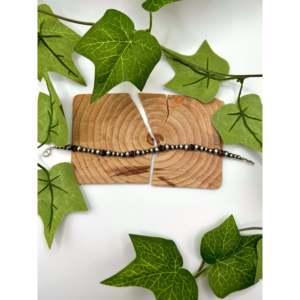 Navajo Made Purple Spiny Oyster & Sterling Silver Link <b>Bracelet</b> Strung for Gift - Product Image 2