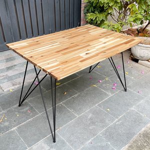Pieds de meubles industriels en acier style épingle à cheveux CHB68045, 71 cm de hauteur, thermolaqués pour tables de cuisine et d'hôtel modernes, en fer - Product Image 6