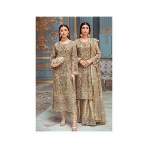 Colección Lasted Casual Pakistani Shalwar Kameez Suit para mujer Hecho de Modal Seda Lino Poliéster - Product Image 1