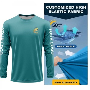 RTS hecho a medida 50 + protección UV hombres capucha manga larga ropa de pesca camiseta de pesca ropa de pesca secado rápido transpirable 25 - Product Image 2