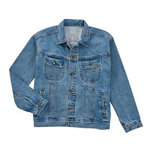 Veste en jean unisexe OEM 2024, veste décontractée d'hiver, boutonnée, col montant, broderie, veste matelassée surdimensionnée - Product Image 4