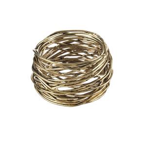 Ronds de serviette ronds en métal plaqué or rose nouveau décor de table pour mariages et événements derniers porte-serviettes - Product Image 4