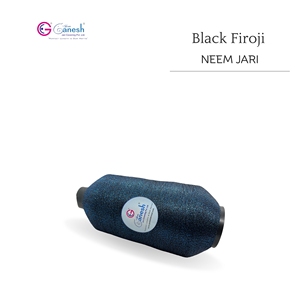 Black Firoji 180D Neem Jari Metallic Flora Jari Embroidery <b>Yarn</b> High Tenacity Lurex <b>Polyester</b> for Hand Knitting and Weaving - Product Image 3