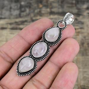 Bijoux pour femmes pendentif en argent style bohème bijoux en argent sterling 925 pierre de lune pierre précieuse tendance pendentif fait main cadeau pour - Product Image 4