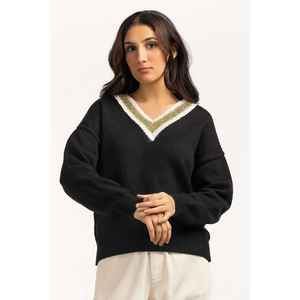 Suéter Cárdigan con Cuello en V para Mujer, Estilo Casual a la Moda, Apliques Frontales con Decoración de Letras, Disponible en Talla XS para Otoño Invierno - Product Image 4