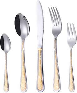 Couverts en métal faits à la main personnalisés de haute qualité pour la restauration de mariage Fournitures de restaurant durables avec style classique - Product Image 3