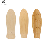 Planche de skateboard WOODSEN personnalisée, impression sur mesure, single rocker, haute vitesse, portable, durable, 7.0-9.0 pouces, 8 plis, 100% bois d'érable canadien