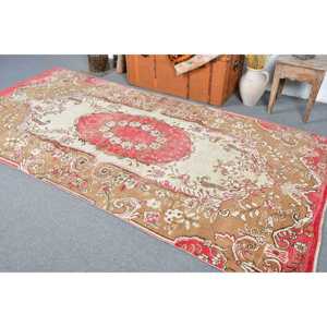 Alfombra Turca Vintage, Alfombra Grande de 4.8x9.4 pies, Alfombra Oriental Roja - Product Image 3