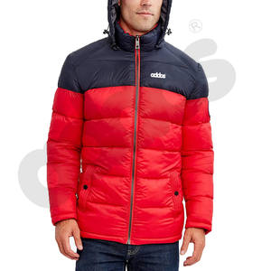 Veste matelassée d'hiver pour homme avec col à capuche et fermeture à glissière Service OEM Veste de rue extérieure pour homme - Product Image 1