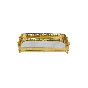 ถาดเสิร์ฟสแตนเลสสตีลลายตอกตกแต่ง สำหรับใช้ในครัวและงานจัดเลี้ยง ชุดสองชิ้น พร้อมหูจับดีไซน์สวยงาม สำหรับตกแต่งบนโต๊ะ - Product Image 4