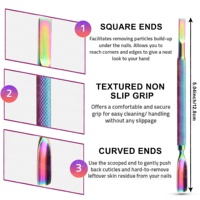 Kit de ciseaux à cuticules professionnels pour salon, pousse-cuticules double face en acier inoxydable durable, outil de manucure personnalisé