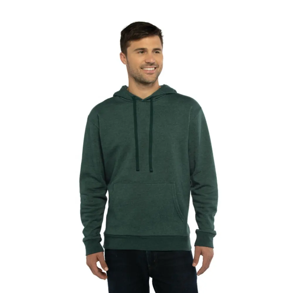 Heather Forest Green Hoodies Blank Plain Bulk Winter Men's Sweatshirt Pullover Hoodies for sale