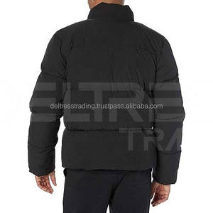 Chaqueta acolchada de invierno informal para hombre 2025, hilo Formal teñido de poliéster XL con cuello levantado y cremallera, precio al por mayor sólido, suministro OEM - Product Image 2