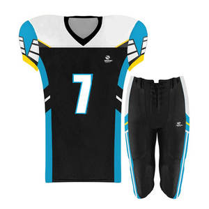 Écussons personnalisés ensemble d'uniformes de football américain sans manches porter les meilleures ventes de kit de football américain de qualité d'uniforme de sublimation - Product Image 4