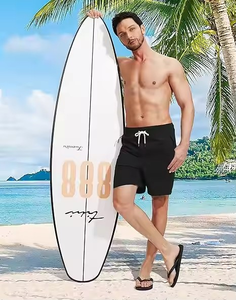 Logo personnalisable Short de bain décontracté pour homme Taille moyenne Short de bain à séchage rapide Maillot de bain imprimé OEM unisexe Short de plage teint en couleur unie - Product Image 5