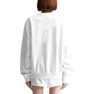 OEM 300 g/m Oversize Épais Logo Imprimé Personnalisé Hiver Imperméable Écologique Femmes O-Neck Cotton Fleece Sweatshirts Made - Product Image 3