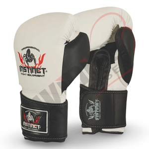 ถุงมือชกมวยสั่งทำพิเศษพร้อมโลโก้แบบกำหนดเอง หนังสังเคราะห์ไฮเทค สีดำขาว ถุงมือคิกบ็อกซิ่งและชกมวยที่ดีที่สุดสำหรับผู้ใหญ่ - Product Image 1