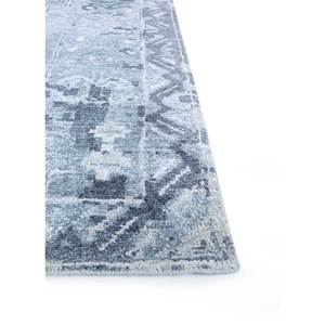 Tapis en soie noué à la main AKPS-1528, bleu Gulmarg, motifs médaillon orientaux rectangulaires et carrés pour la maison, le salon, la chambre à coucher, pour adolescents - Product Image 4