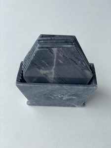 ชุดจานรองแก้วหินอ่อนสีเทา6ชิ้น - Product Image 5