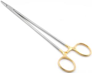 Soporte de aguja Debakey Manual de alta calidad, cirugía oral maxilofacial, instrumento quirúrgico de precisión de acero inoxidable, aguja segura - Product Image 1