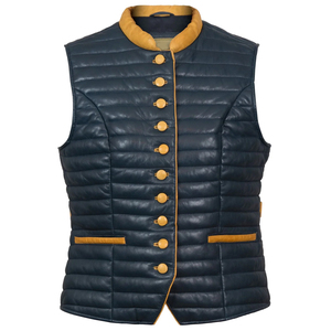 Chaleco de invierno acolchado transpirable para mujer, chaqueta de plumón sin mangas, Chaleco de cuero para mujer, ropa de trabajo, cuero brillante, mejor valorado, venta al por mayor - Product Image 1